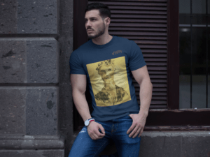t-shirt hemp Yellow man image for printing