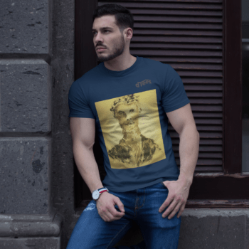 t-shirt hemp Yellow man image for printing
